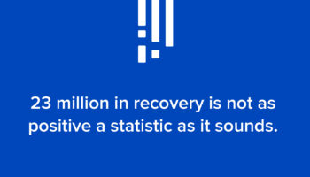 Headline "23 million in recovery is not as positive a statistic as it sounds"