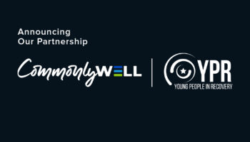 The Commonly Well logo next to the Young People in Recovery logo with the headline "Announcing our partnership"